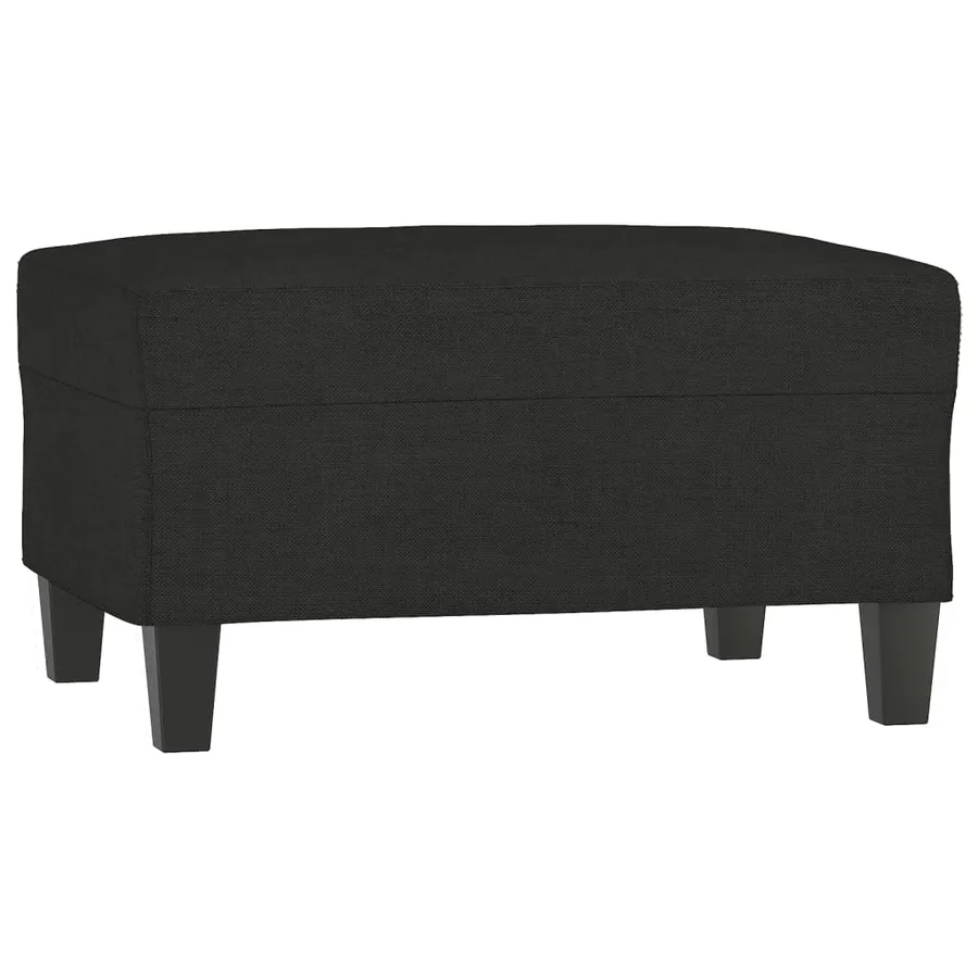 Ensemble de canapés 4 pcs avec coussins noir tissu - 6