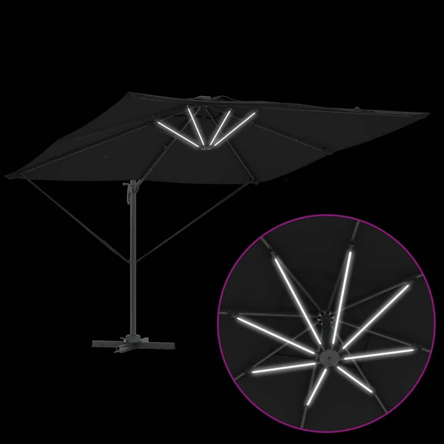 Parasol Noir 286 x 284 x 270 cm Aluminium et polyester - 11