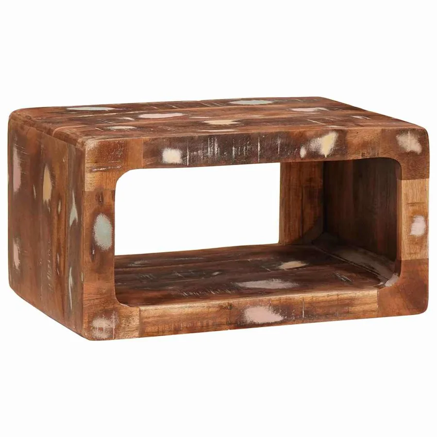 Table de chevet 2 pcs Marron Bois Recyclé Solide - 3