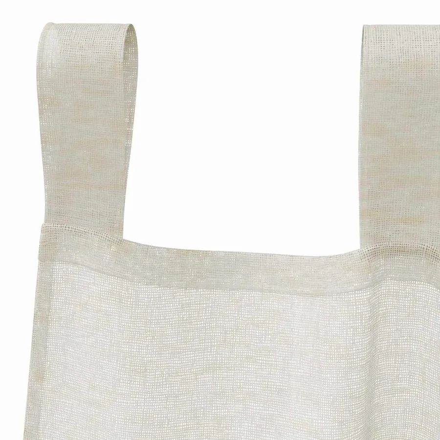 Rideau en Voile 2 pcs Crème 225 x 140 cm Polyester - 5