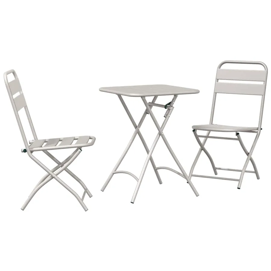 Ensemble bistrot 3 pcs Beige Acier - 2