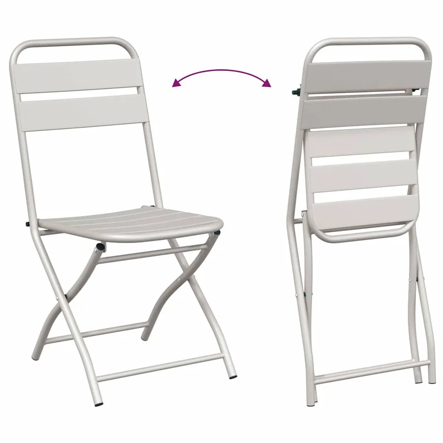 Ensemble bistrot 3 pcs Beige Acier - 9
