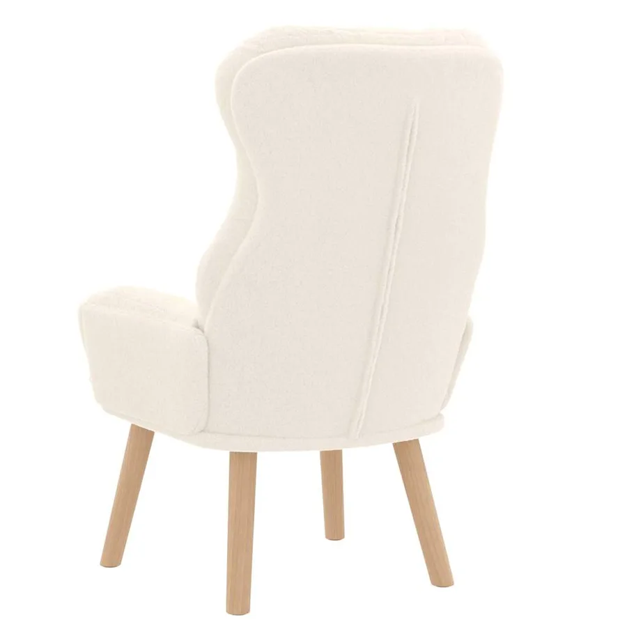 fauteuil Crème 69 x 74 x 93 cm Tissu Sherpa - 6