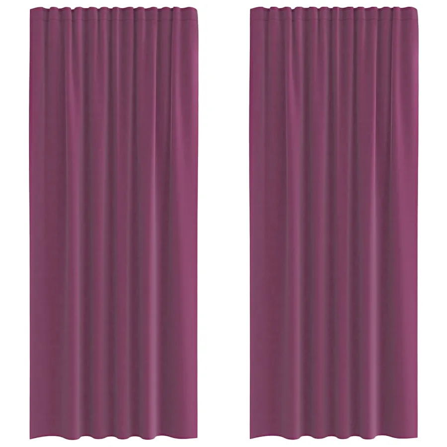 Rideaux en voile à œillets (2 pcs) violets - 2