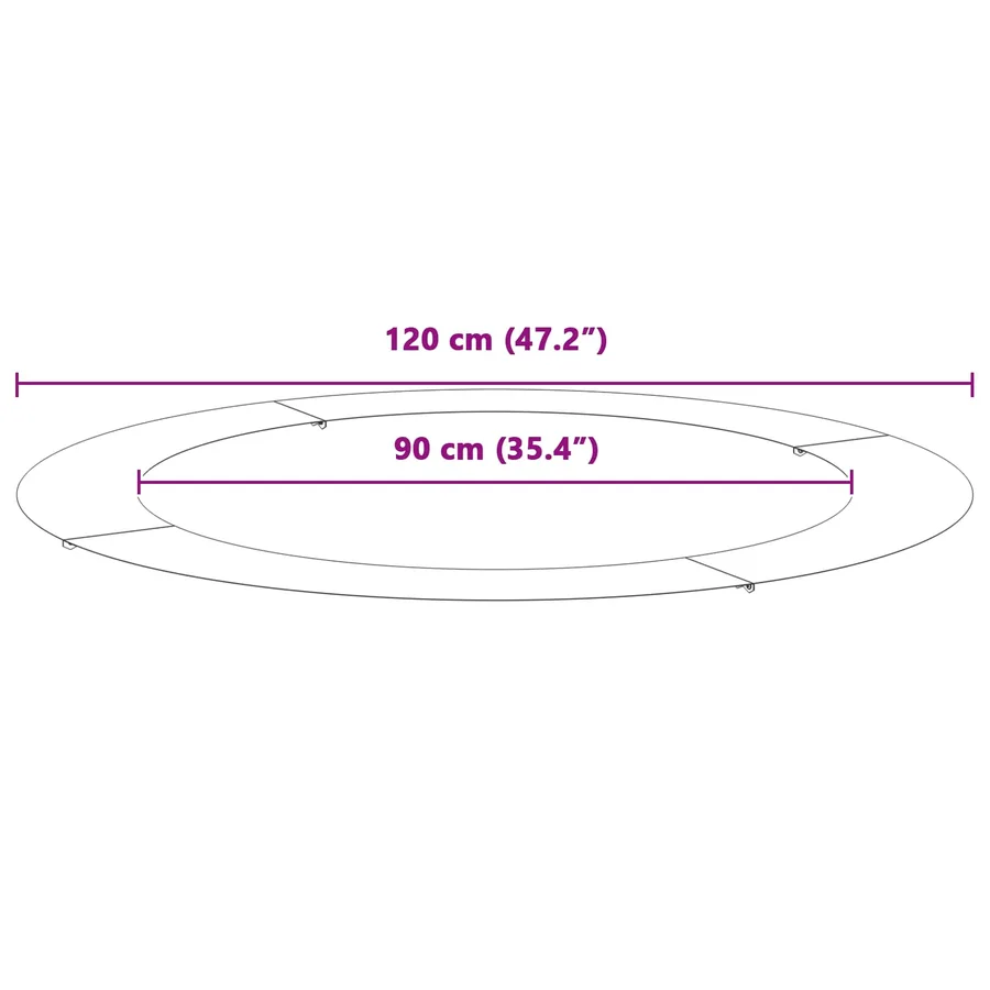 adapté pour anneau d'arbre plat Rouillé Ø90/120 cm - 11