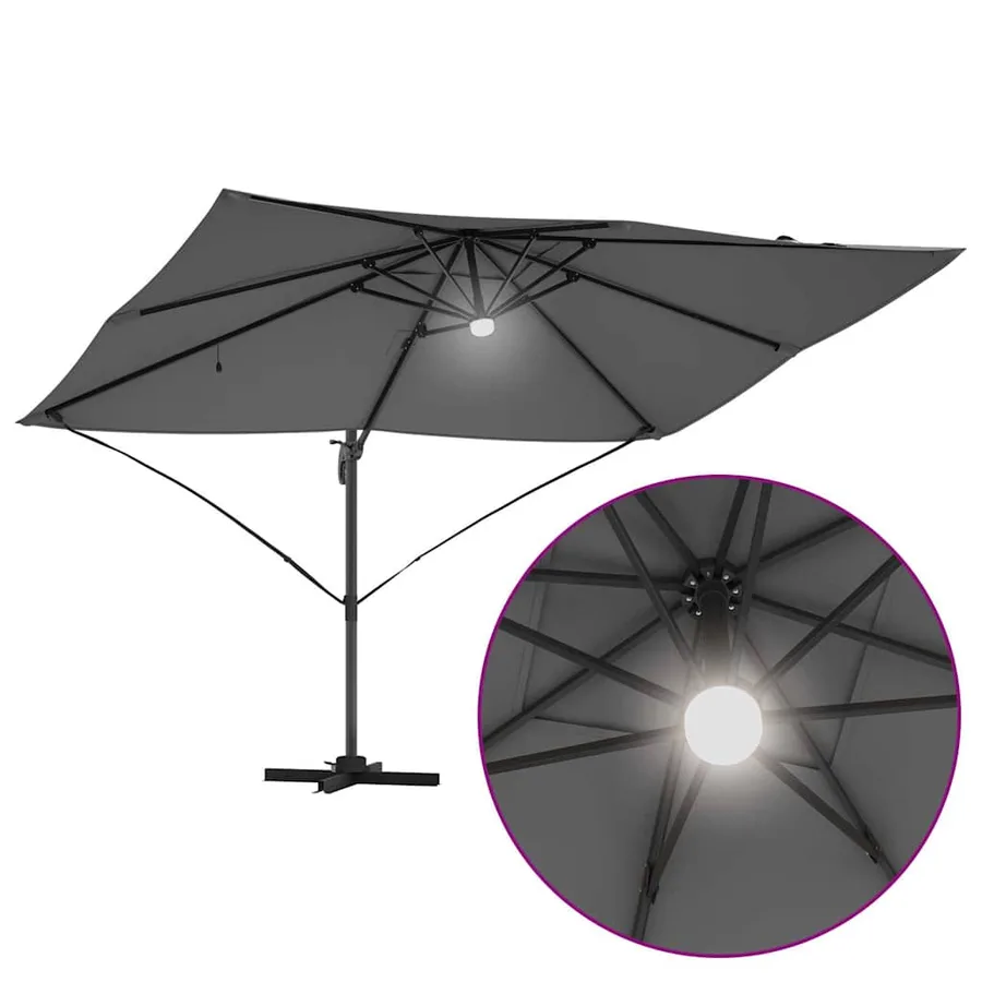 Parasol Anthracite 351 x 250 x 253 cm Polyester et Aluminium - 12