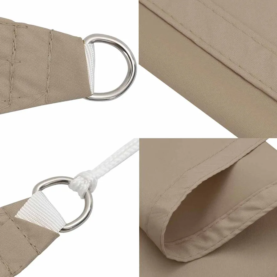 Voile d'ombrage taupe 2x2x2 m 100% polyester Oxford - 6