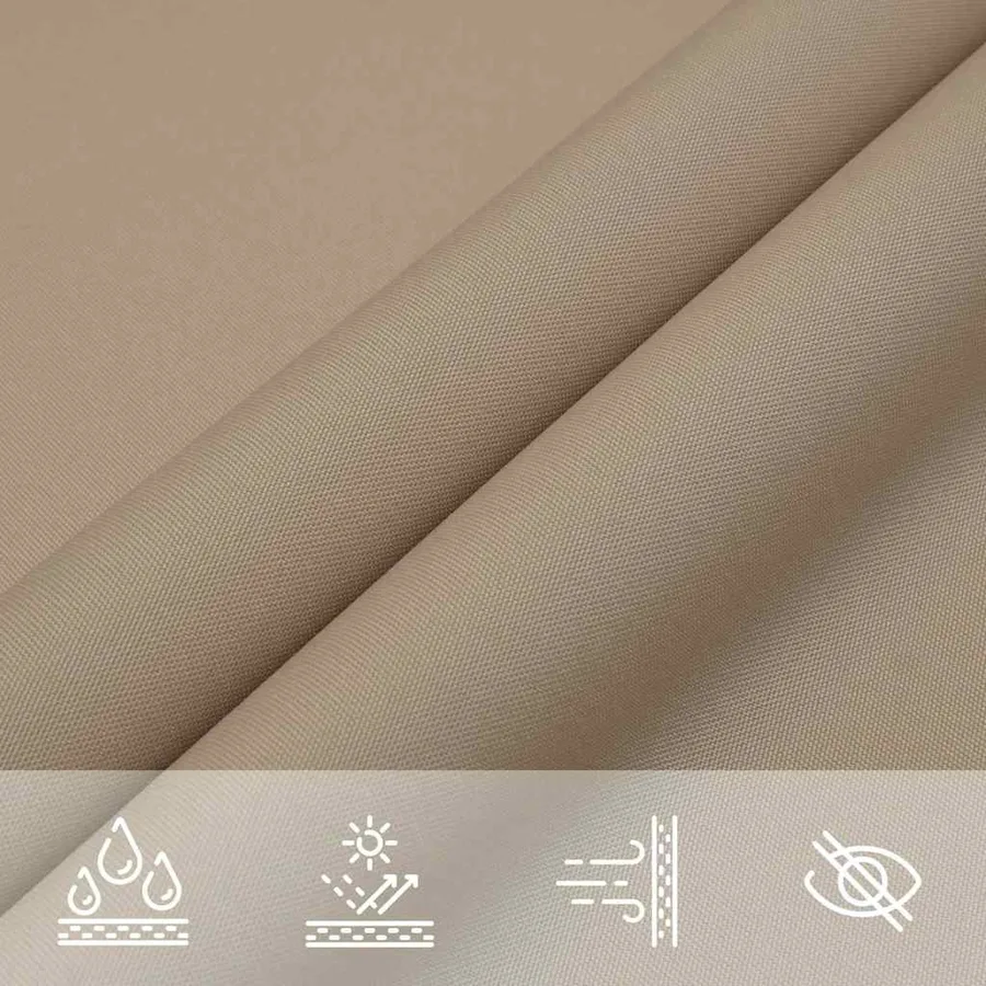 Voile d'ombrage taupe 2x2x2 m 100% polyester Oxford - 7