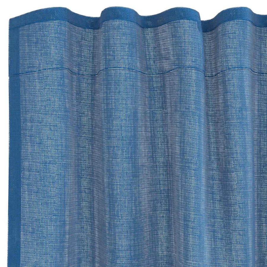 Rideaux en voile avec passe-tringles 2 pcs bleu royal - 5
