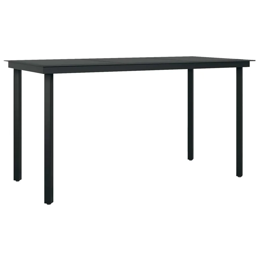 Ensemble de salle à manger pour jardin 5 pcs Gris clair - 5