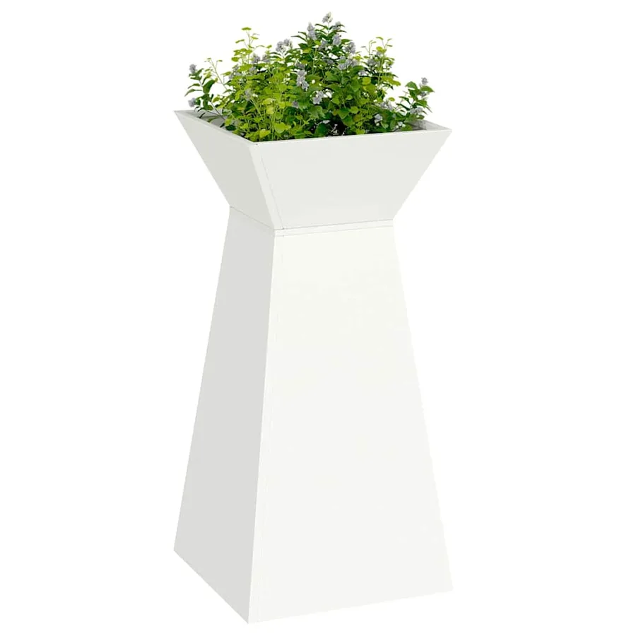 Jardinière à pilier 2 pc Blanc 35 x 35 x 73 cm - 3