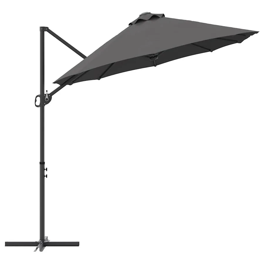 Parasol Anthracite 372 x 198 x 243 cm Polyester et Aluminium - 6