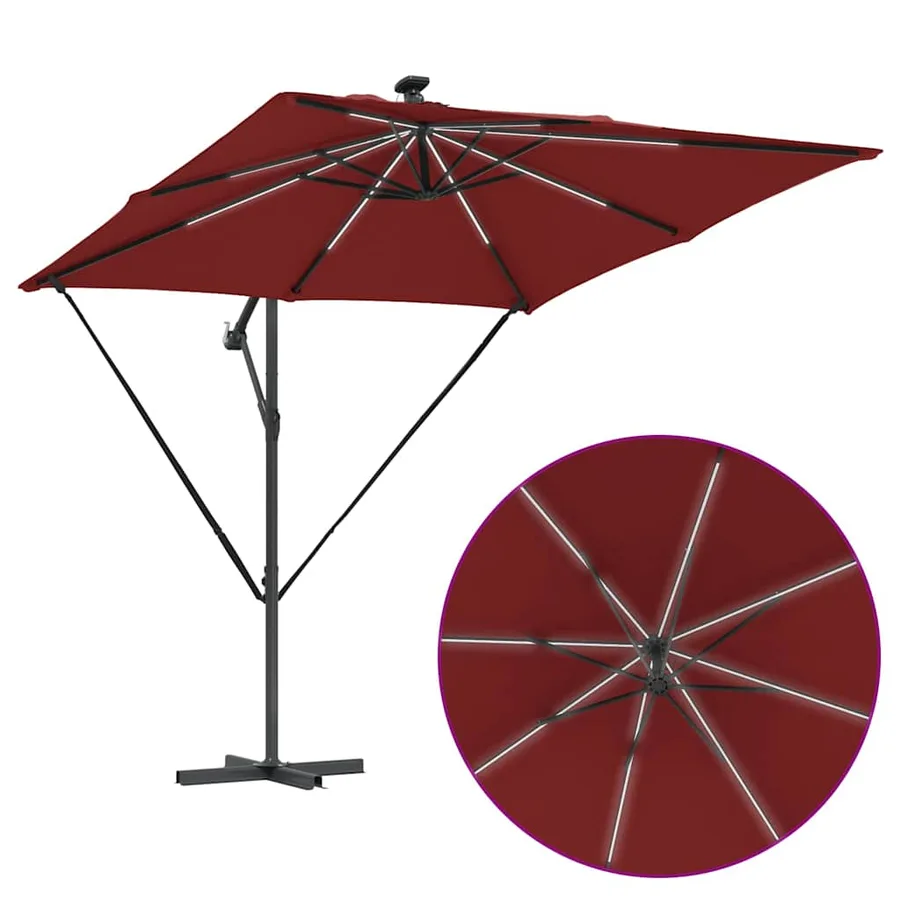 Parasol Terre cuite 249 x 249 x 250 cm Polyester et Aluminium - 11