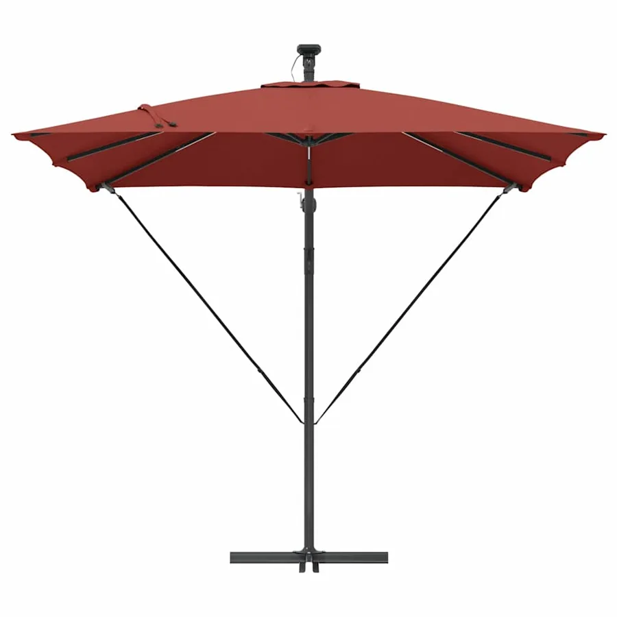 Parasol Terre cuite 249 x 249 x 250 cm Polyester et Aluminium - 6