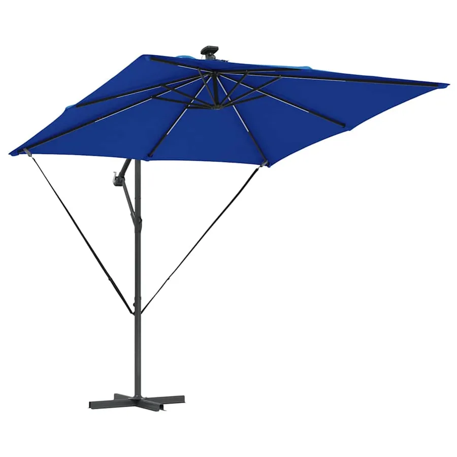 Parasol 249 x 249 x 250 cm Polyester et Aluminium Azur - 5