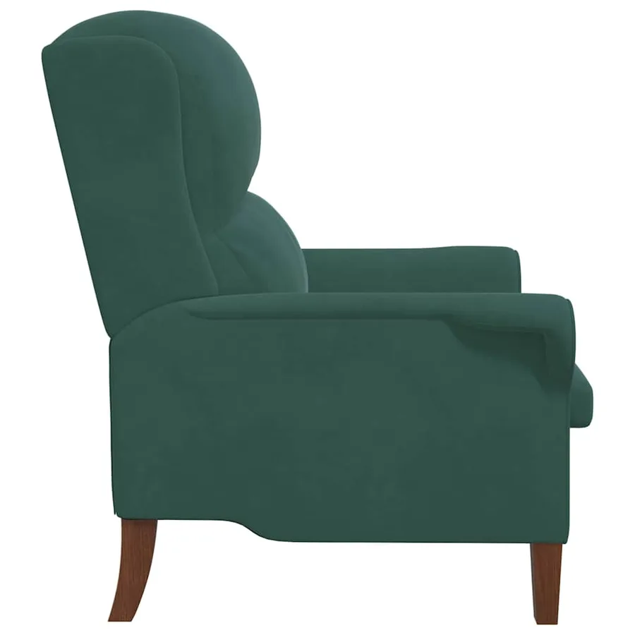 fauteuil Vert foncé Velours - 5