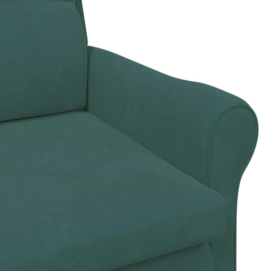 fauteuil Vert foncé Velours - 7