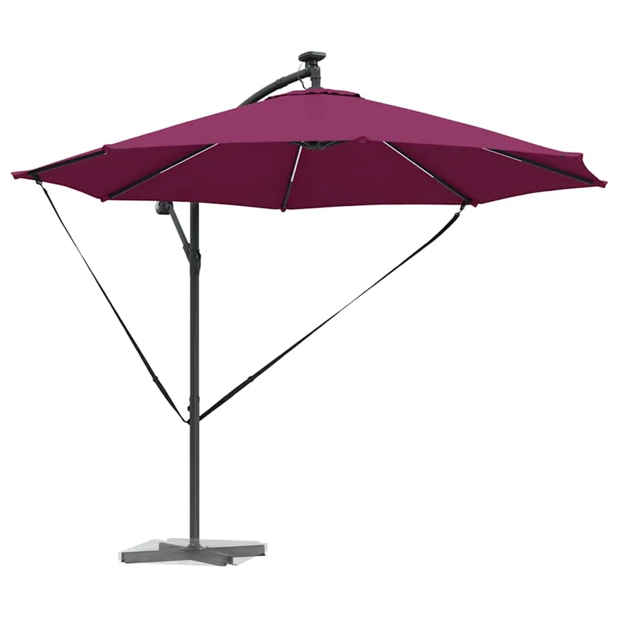 Parasol Bordeaux 294 x 294 x 248 cm Polyester et Aluminium - 3