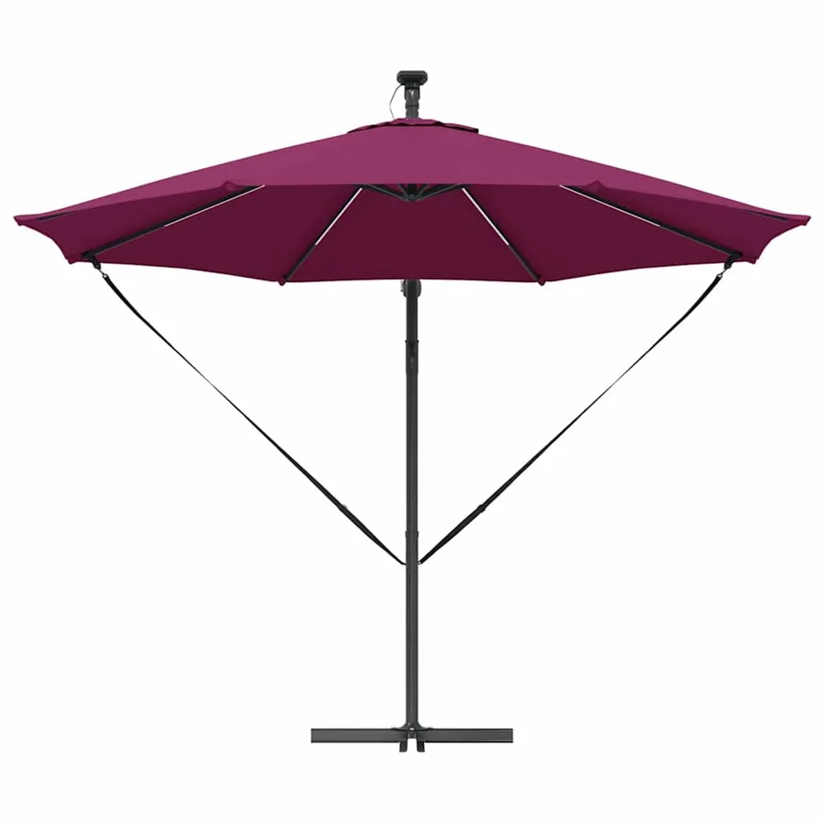 Parasol Bordeaux 294 x 294 x 248 cm Polyester et Aluminium - 6
