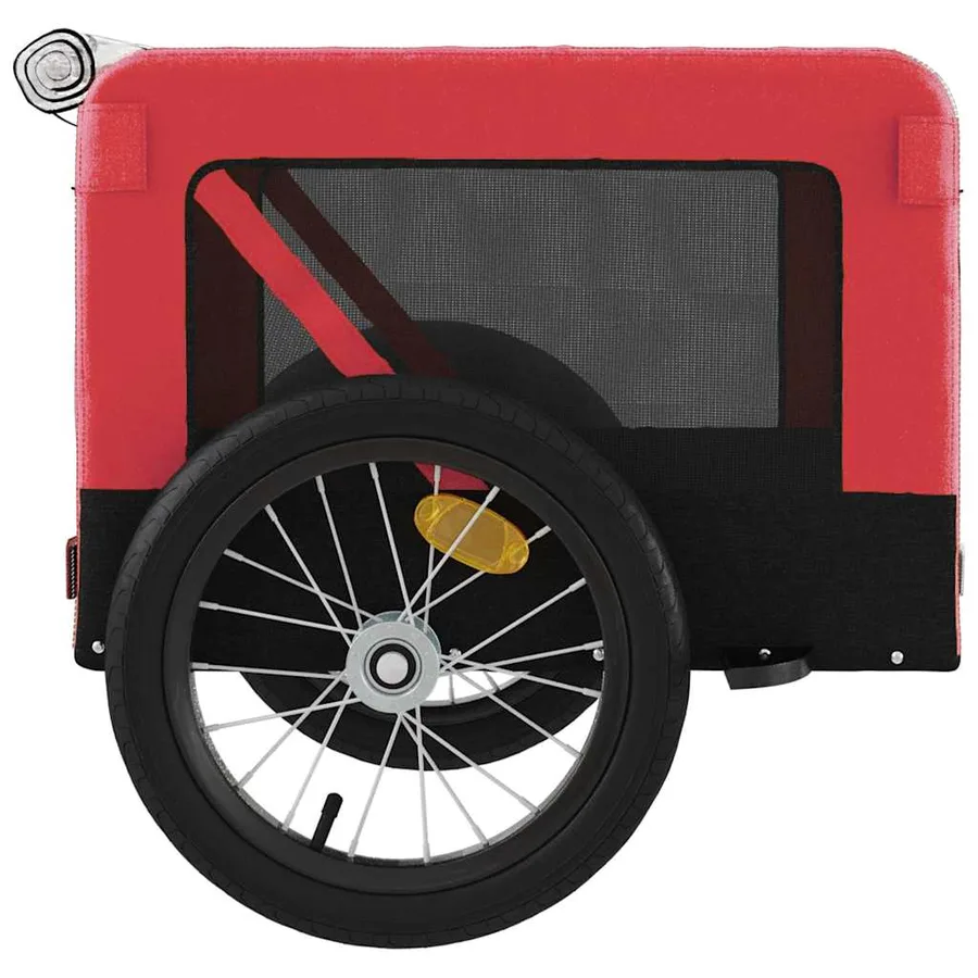 Remorque de vélo pour animaux de compagnie rouge et noir - 8