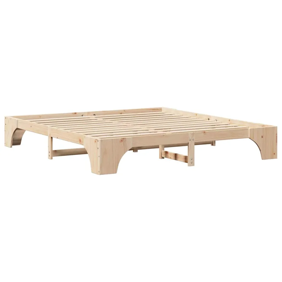 Cadre de lit Naturel 180 x 200 cm Pin massif - 4