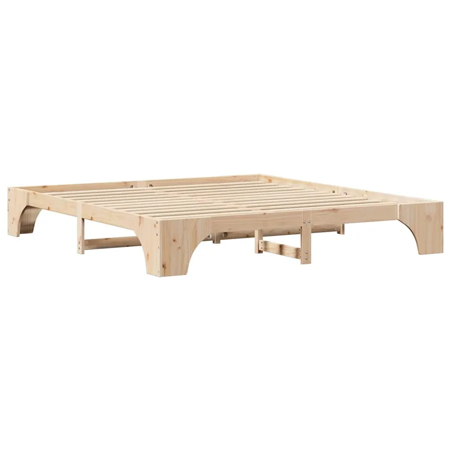 Cadre de lit Naturel 180 x 200 cm Pin massif - 7