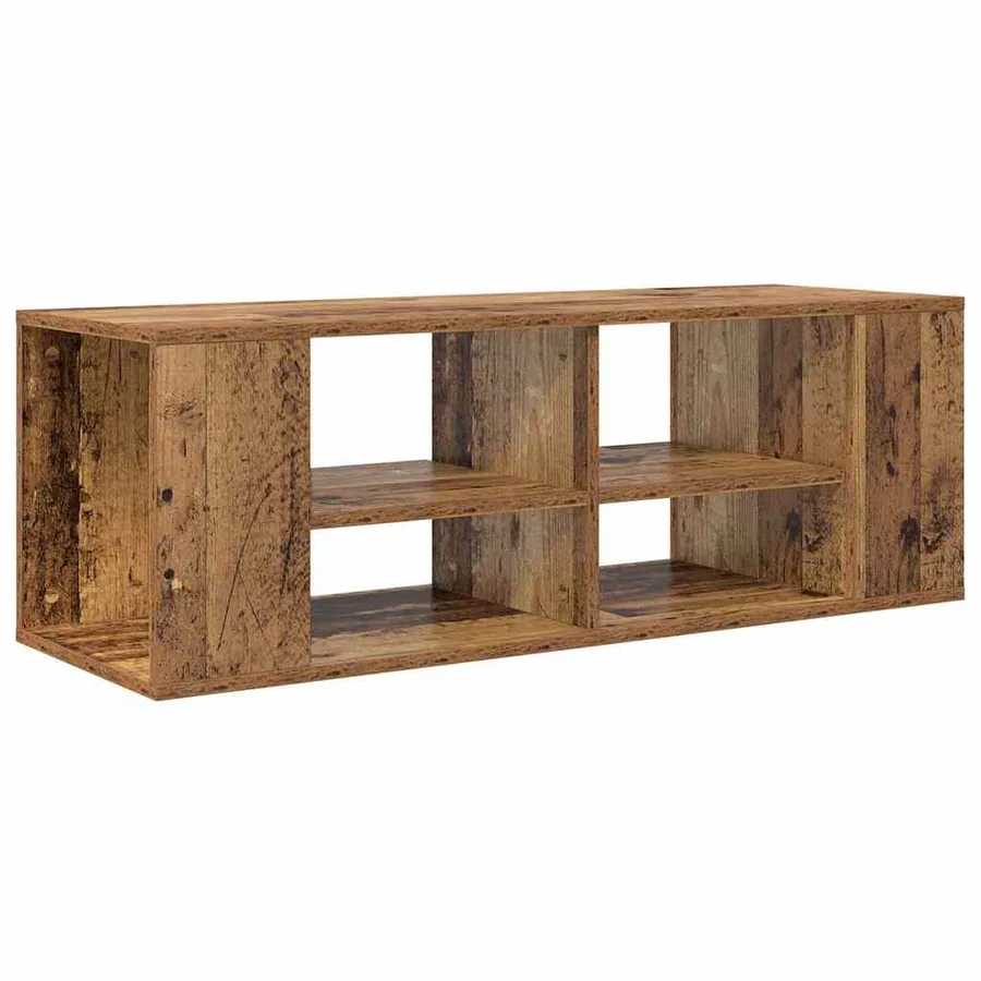 Ensemble meuble TV Montage mural Bois Ancien 102 x 35 x 35 cm - 2