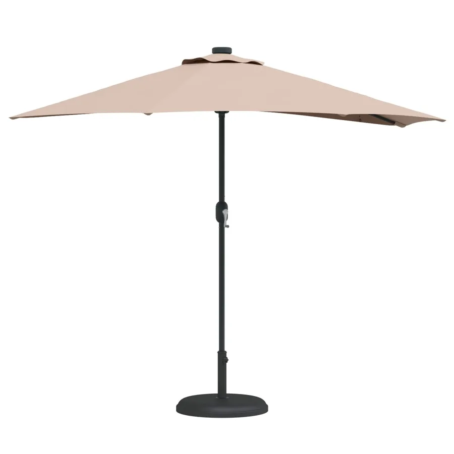 Parasol de jardin Taupe 294 x 150 x 224 cm Polyester et Acier - 3