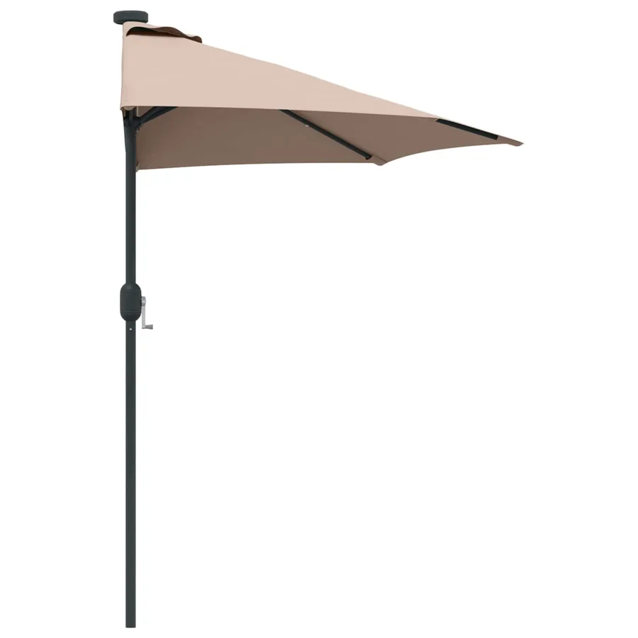 Parasol de jardin Taupe 294 x 150 x 224 cm Polyester et Acier - 6