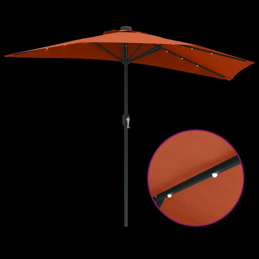 Parasol de jardin Terre cuite 294 x 150 x 224 cm - 10