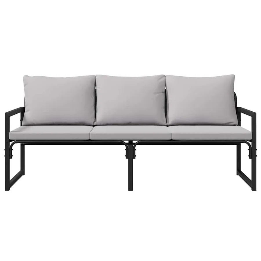 Mobilier de jardin Gris clair 180 x 72,5 x 71 cm Polyester - 4