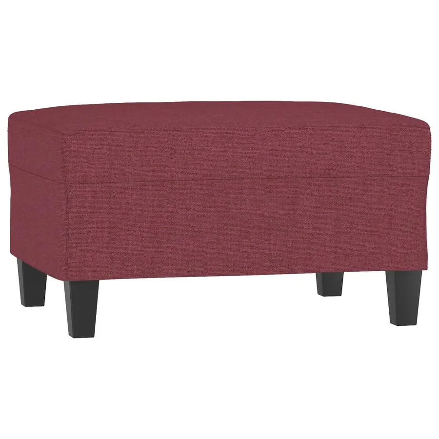 Ensemble de canapés 4 pcs avec coussins rouge bordeaux tissu - 6