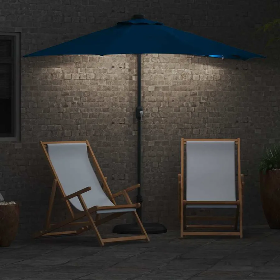 Parasol de jardin 294 x 150 x 223 cm Polyester et Acier Azur - 4