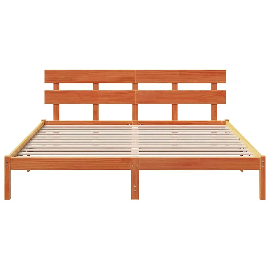 Cadre de lit Marron 180 x 200 cm Bois de pin massif - 5