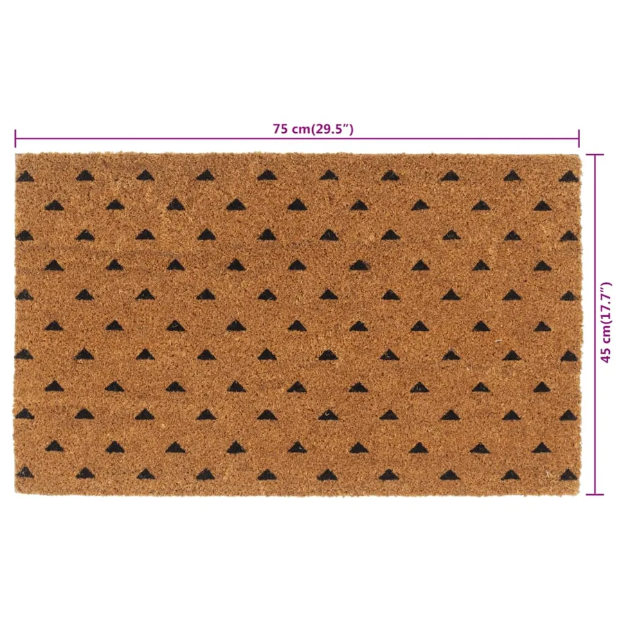 Tapis de porte naturel 45x75 cm fibre de coco touffeté - 6
