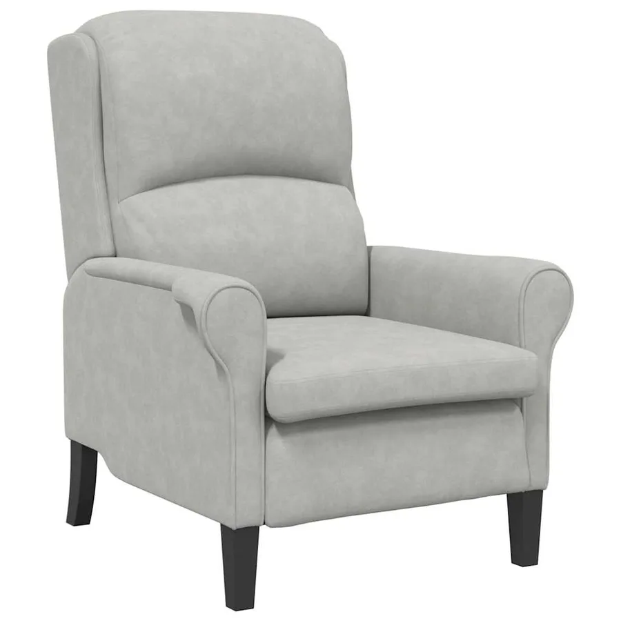fauteuil Gris clair 76 x 94 x 102 cm Microfibre - 2