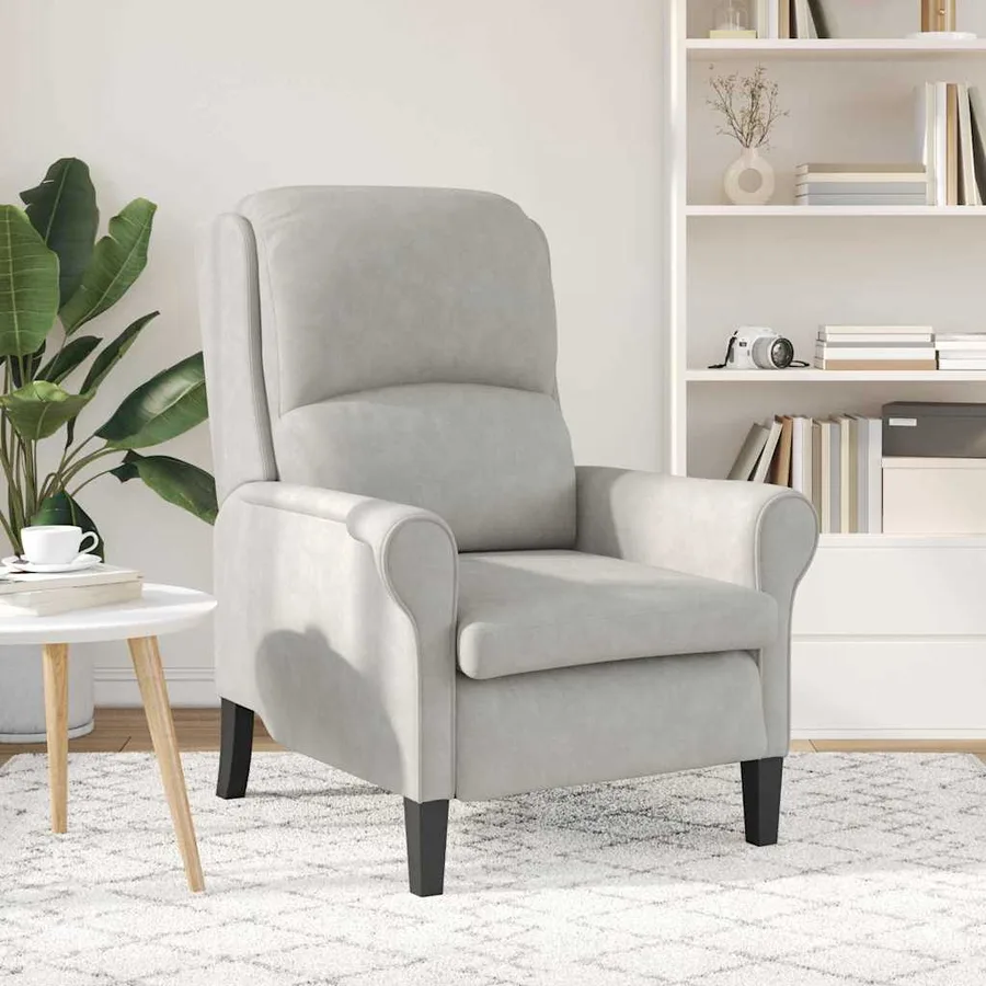 fauteuil Gris clair 76 x 94 x 102 cm Microfibre - 3