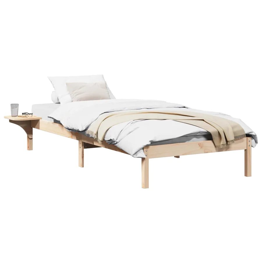 Cadre de lit Naturel 100 x 200 cm Pin massif - 2