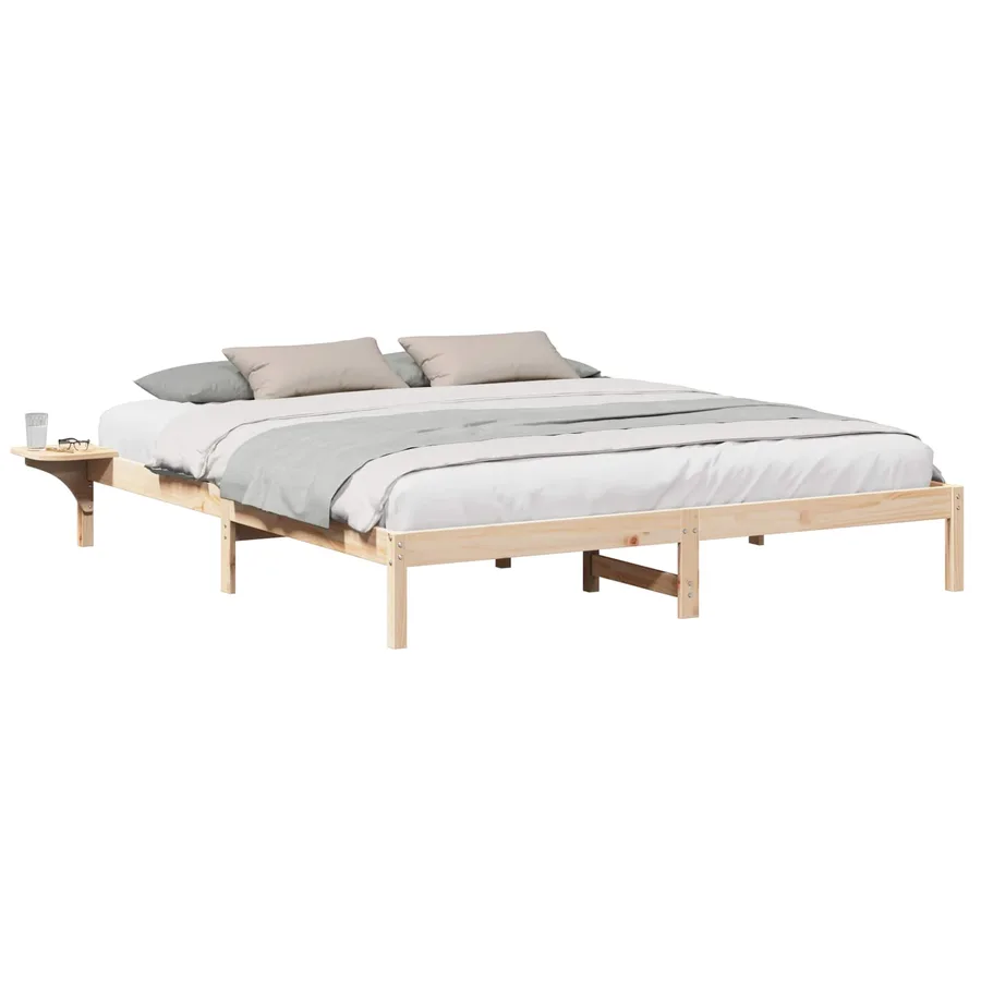Cadre de lit Naturel 180 x 200 cm Pin massif - 2