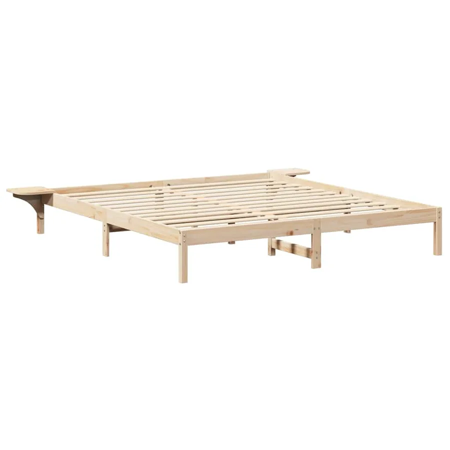 Cadre de lit Naturel 180 x 200 cm Pin massif - 4