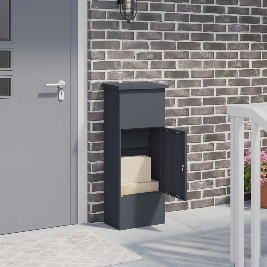Boîte de dépôt de colis Anthracite 44,5 x 29 x 110,5 cm Acier