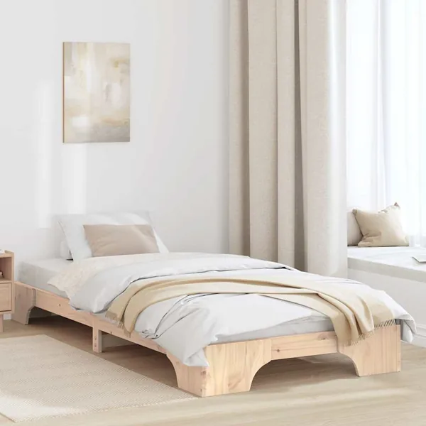 Cadre de lit Naturel 75 x 190 cm Pin massif