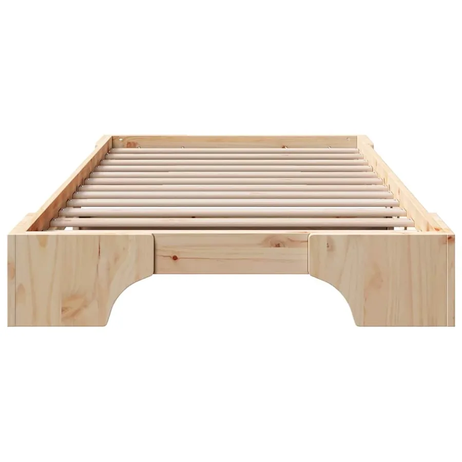 Cadre de lit Naturel 75 x 190 cm Pin massif - 5