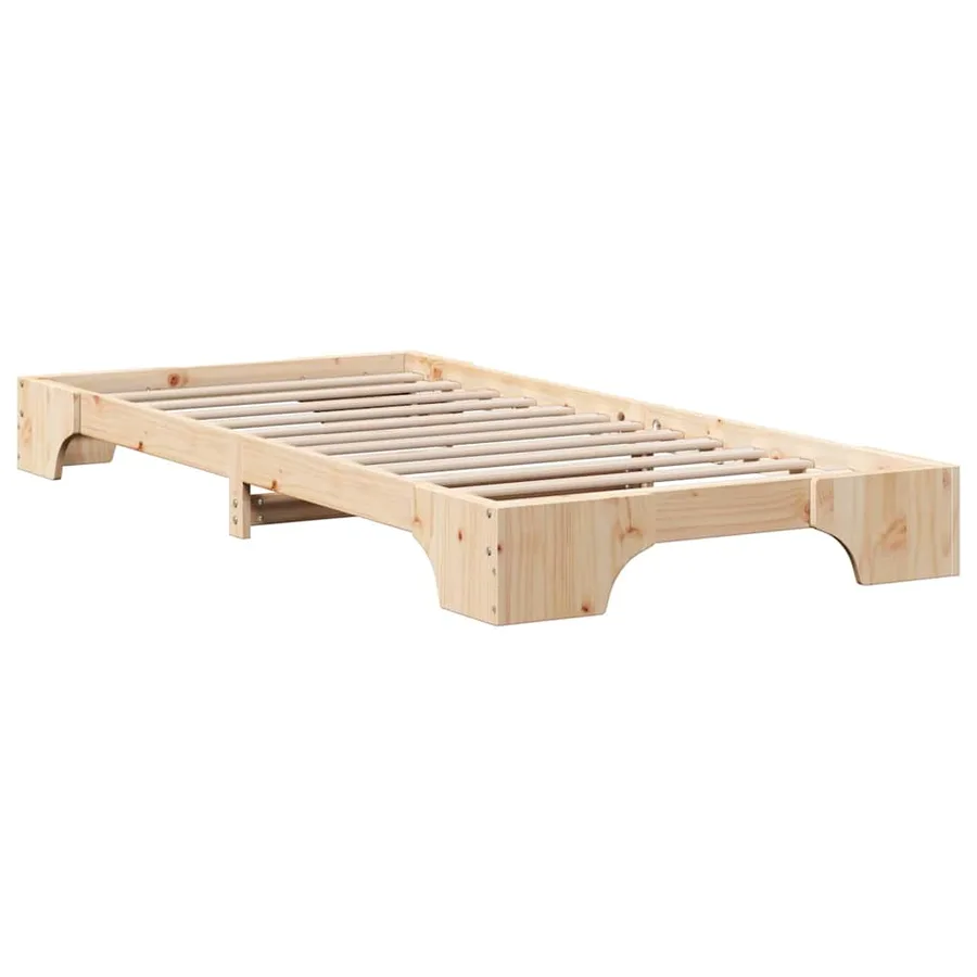 Cadre de lit Naturel 75 x 190 cm Pin massif - 7
