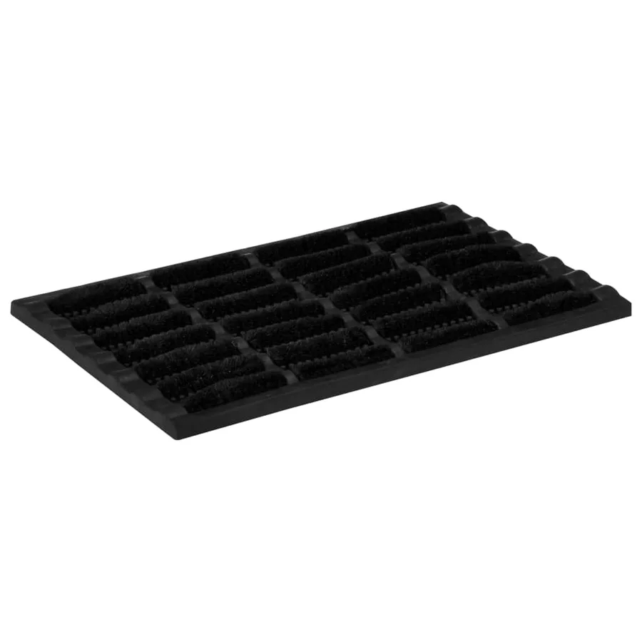 Paillasson rectangulaire 40x60 cm caoutchouc et fibre de coco - 2