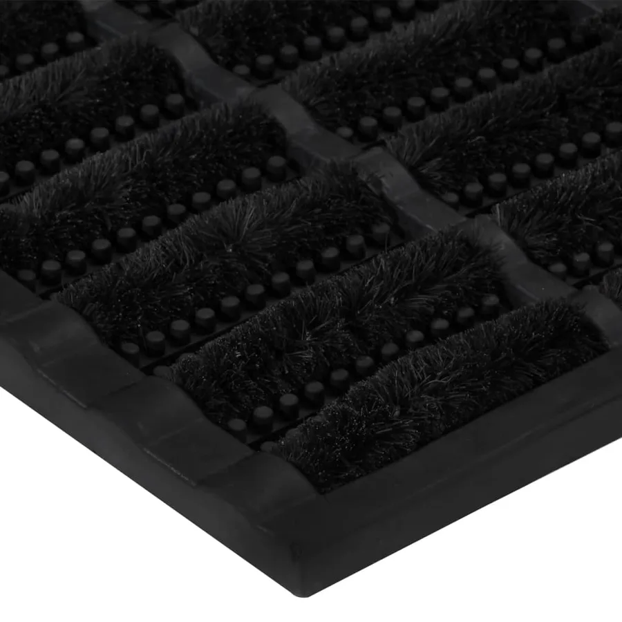 Paillasson rectangulaire 40x60 cm caoutchouc et fibre de coco - 4