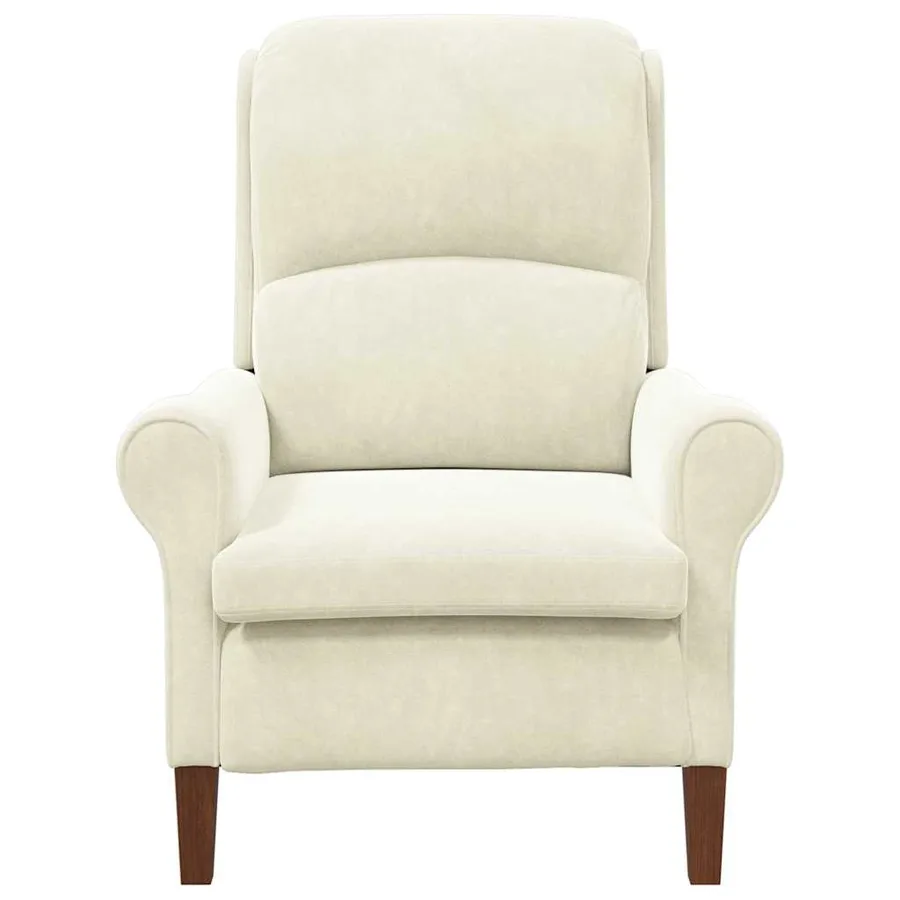 fauteuil Crème Velours - 4