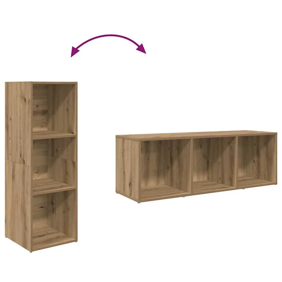 Ensemble meuble TV 72 x 35 x 37 cm Marron Bois d'ingénierie - 8
