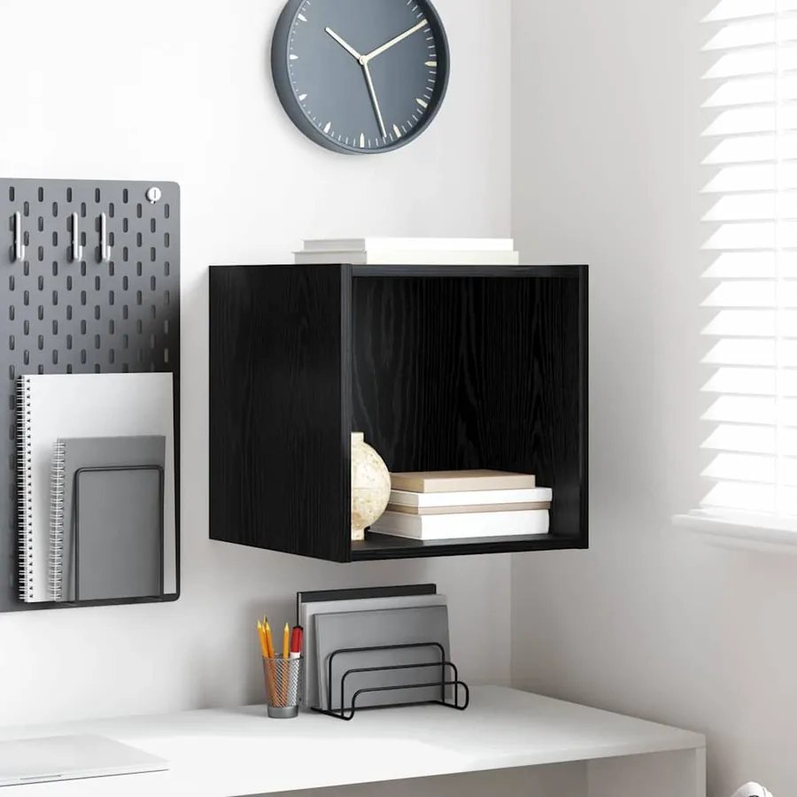 Meuble mural Chêne noir 37 x 37 x 37 cm Bois d'ingénierie