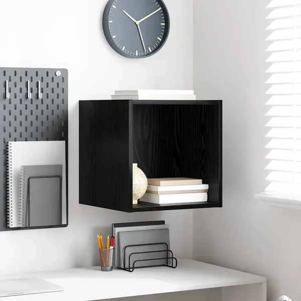 Meuble mural Chêne noir 37 x 37 x 37 cm Bois d'ingénierie